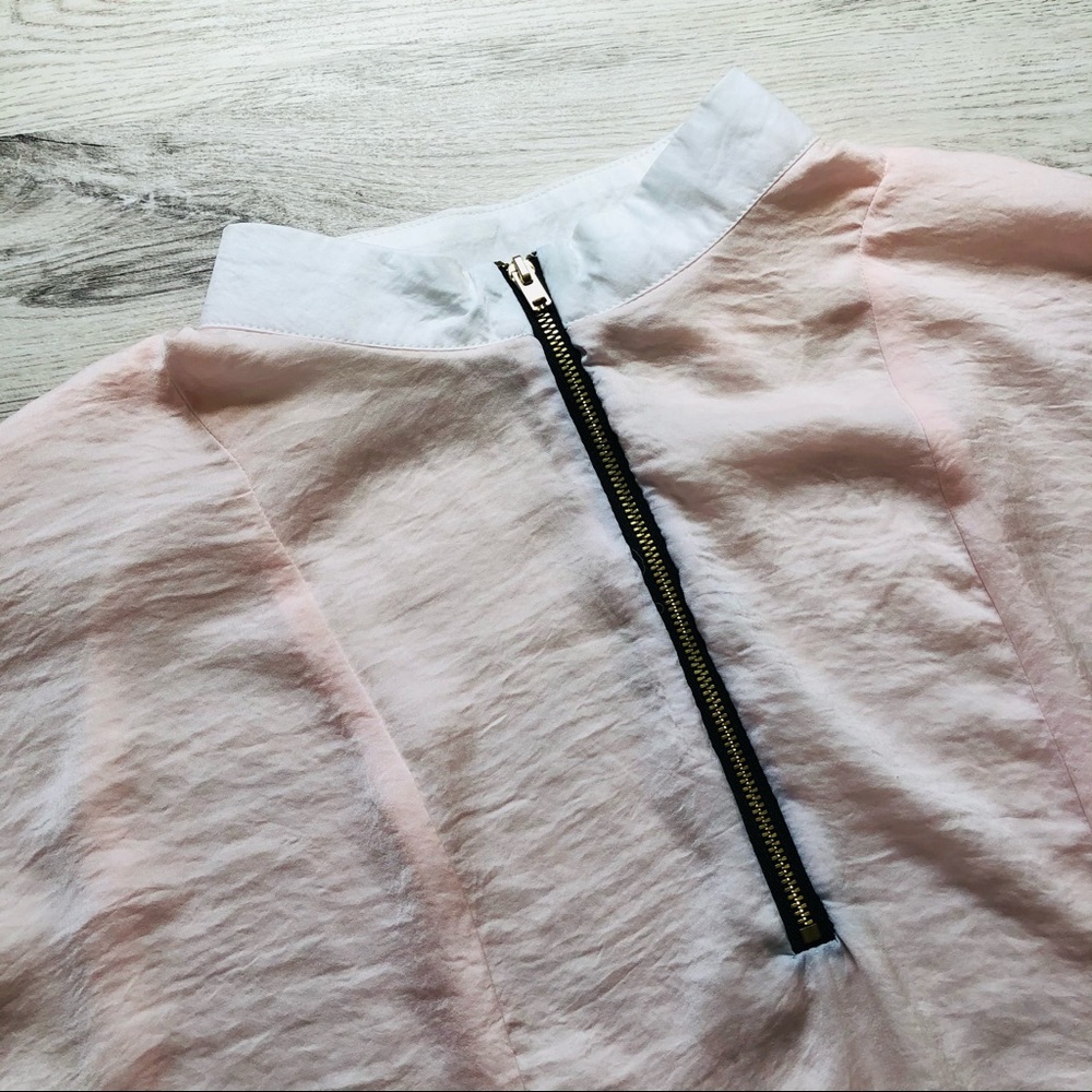 Missguided blush pink pullover half zip top sz 6 - Picture 4 of 10